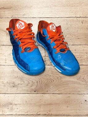 Adidas D Rose 3.5 Derrick Rose Basketball Shoes Blue Orange Men’s 10